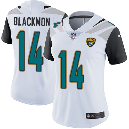 Women's Nike Jacksonville Jaguars #14 Justin Blackmon White Vapor Untouchable Elite Player NFL Jersey