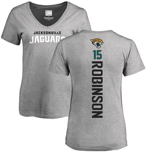 NFL Women's Nike Jacksonville Jaguars #15 Allen Robinson Ash Backer T-Shirt