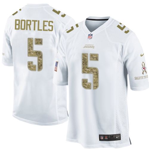 Men's Nike Jacksonville Jaguars #5 Blake Bortles Limited White Salute to Service NFL Jersey