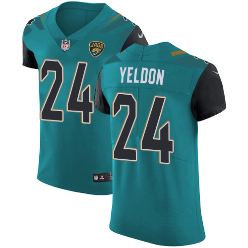 Men's Nike Jacksonville Jaguars #24 T.J. Yeldon Teal Green Team Color Vapor Untouchable Elite Player NFL Jersey