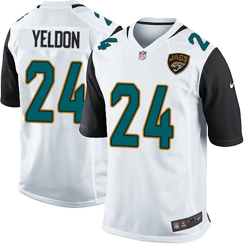 Men's Nike Jacksonville Jaguars #24 T.J. Yeldon Game White NFL Jersey