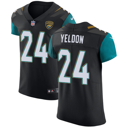 Men's Nike Jacksonville Jaguars #24 T.J. Yeldon Black Alternate Vapor Untouchable Elite Player NFL Jersey