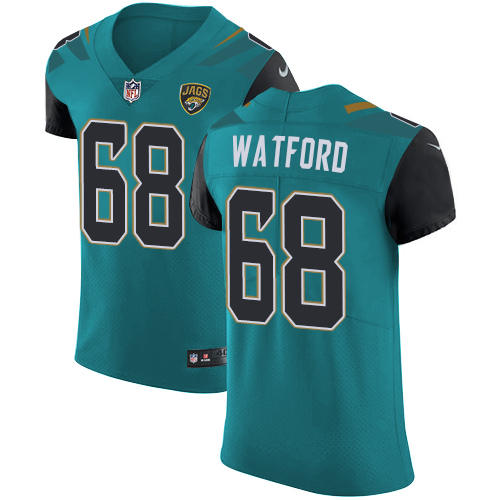 Men's Nike Jacksonville Jaguars #68 Earl Watford Teal Green Team Color Vapor Untouchable Elite Player NFL Jersey
