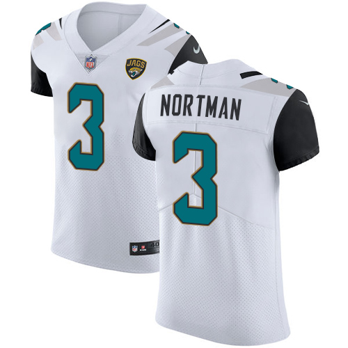 Men's Nike Jacksonville Jaguars #3 Brad Nortman White Vapor Untouchable Elite Player NFL Jersey