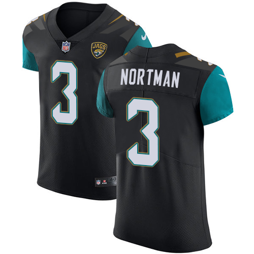 Men's Nike Jacksonville Jaguars #3 Brad Nortman Black Alternate Vapor Untouchable Elite Player NFL Jersey