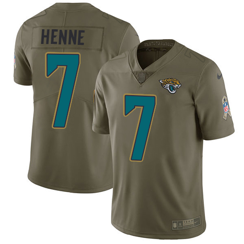 Youth Nike Jacksonville Jaguars #7 Chad Henne Limited Olive 2017 Salute to Service NFL Jersey