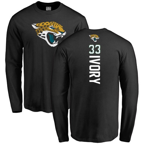 NFL Nike Jacksonville Jaguars #33 Chris Ivory Black Backer Long Sleeve T-Shirt