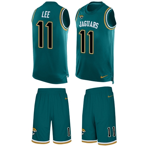 Men's Nike Jacksonville Jaguars #11 Marqise Lee Limited Teal Green Tank Top Suit NFL Jersey