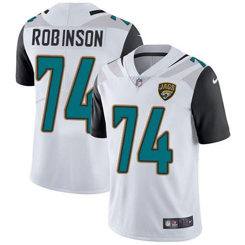Men's Nike Jacksonville Jaguars #74 Cam Robinson White Vapor Untouchable Limited Player NFL Jersey
