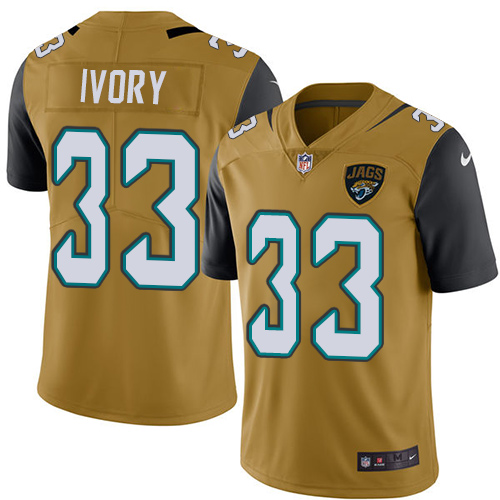 Youth Nike Jacksonville Jaguars #33 Chris Ivory Limited Gold Rush Vapor Untouchable NFL Jersey