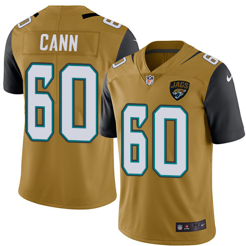 Men's Nike Jacksonville Jaguars #60 A. J. Cann Limited Gold Rush Vapor Untouchable NFL Jersey