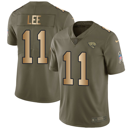 Youth Nike Jacksonville Jaguars #11 Marqise Lee Limited Olive/Gold 2017 Salute to Service NFL Jersey