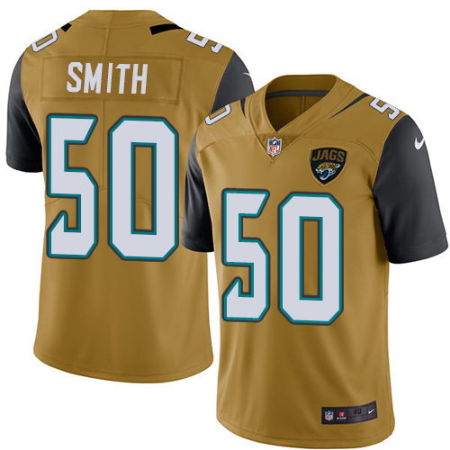Men's Nike Jacksonville Jaguars #50 Telvin Smith Elite Gold Rush Vapor Untouchable NFL Jersey