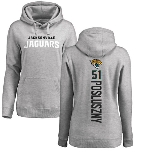 NFL Women's Nike Jacksonville Jaguars #51 Paul Posluszny Ash Backer Pullover Hoodie
