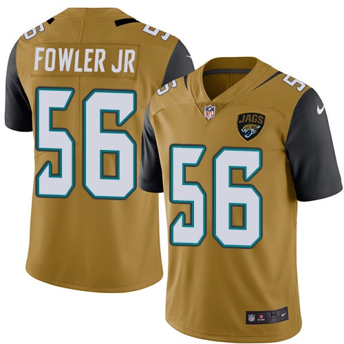 Men's Nike Jacksonville Jaguars #56 Dante Fowler Jr Limited Gold Rush Vapor Untouchable NFL Jersey