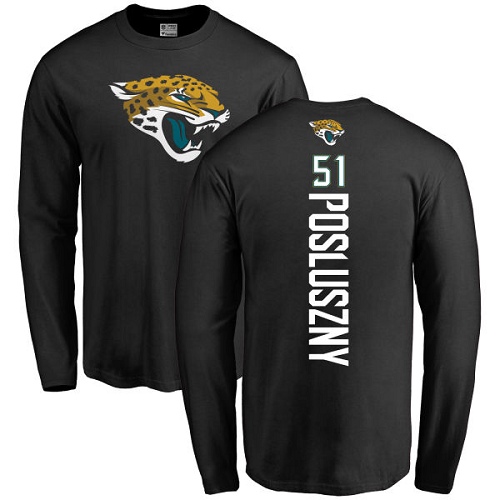 NFL Nike Jacksonville Jaguars #51 Paul Posluszny Black Backer Long Sleeve T-Shirt
