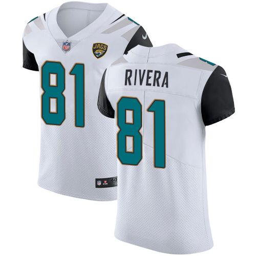 Men's Nike Jacksonville Jaguars #81 Mychal Rivera White Vapor Untouchable Elite Player NFL Jersey
