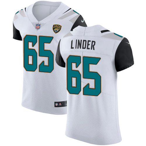 Men's Nike Jacksonville Jaguars #65 Brandon Linder White Vapor Untouchable Elite Player NFL Jersey