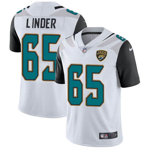 Men's Nike Jacksonville Jaguars #65 Brandon Linder White Vapor Untouchable Limited Player NFL Jersey