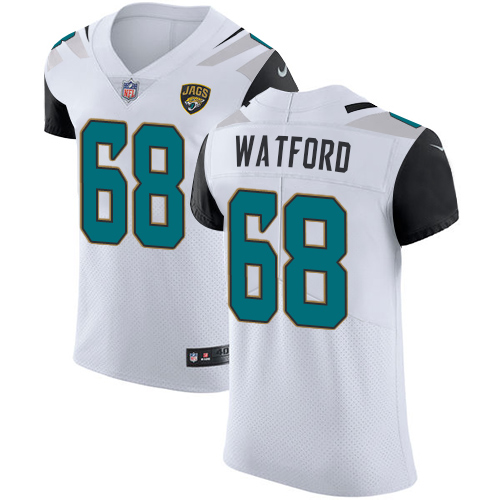 Men's Nike Jacksonville Jaguars #68 Earl Watford White Vapor Untouchable Elite Player NFL Jersey