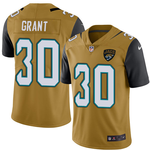 Men's Nike Jacksonville Jaguars #30 Corey Grant Elite Gold Rush Vapor Untouchable NFL Jersey