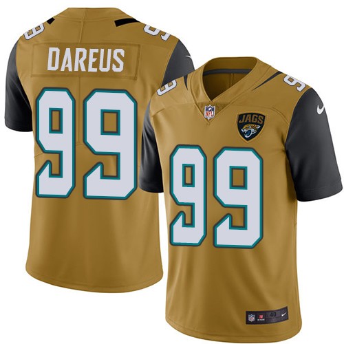Men's Nike Jacksonville Jaguars #99 Marcell Dareus Elite Gold Rush Vapor Untouchable NFL Jersey