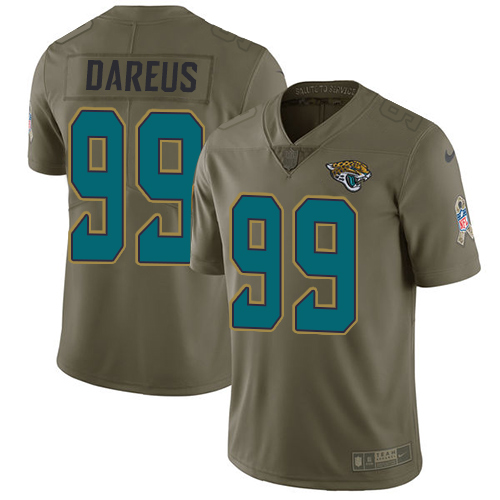 Youth Nike Jacksonville Jaguars #99 Marcell Dareus Limited Olive 2017 Salute to Service NFL Jersey