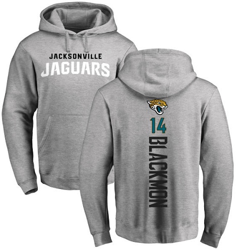 NFL Nike Jacksonville Jaguars #14 Justin Blackmon Ash Backer Pullover Hoodie