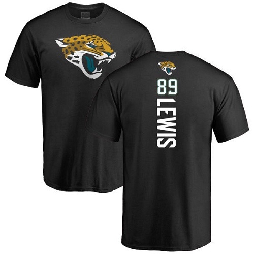 NFL Nike Jacksonville Jaguars #89 Marcedes Lewis Black Backer T-Shirt