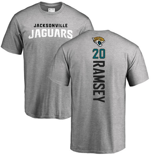 NFL Nike Jacksonville Jaguars #20 Jalen Ramsey Ash Backer T-Shirt