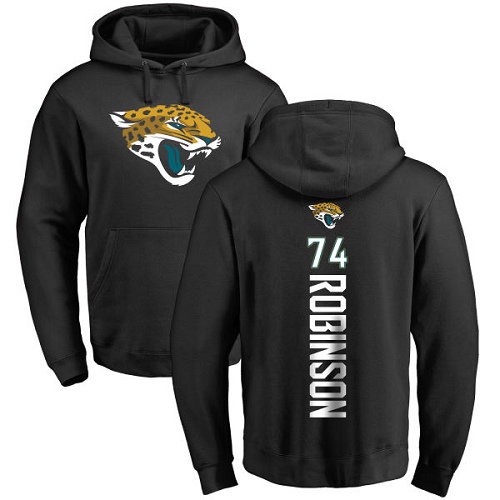NFL Nike Jacksonville Jaguars #74 Cam Robinson Black Backer Pullover Hoodie