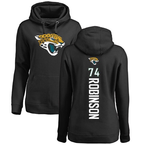 NFL Women's Nike Jacksonville Jaguars #74 Cam Robinson Black Backer Pullover Hoodie