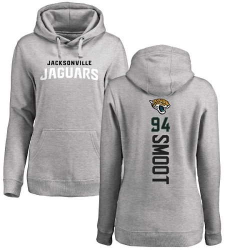 NFL Women's Nike Jacksonville Jaguars #94 Dawuane Smoot Ash Backer Pullover Hoodie