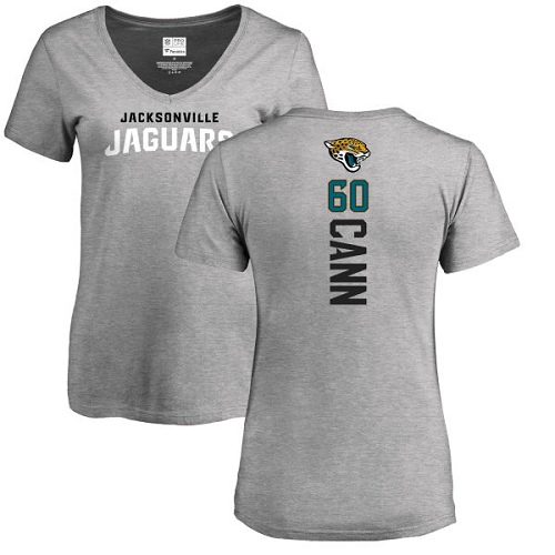 NFL Women's Nike Jacksonville Jaguars #60 A. J. Cann Ash Backer T-Shirt