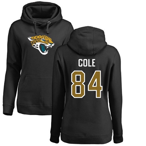 NFL Women's Nike Jacksonville Jaguars #84 Keelan Cole Black Name & Number Logo Pullover Hoodie