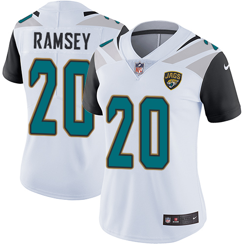 Women's Nike Jacksonville Jaguars #20 Jalen Ramsey White Vapor Untouchable Elite Player NFL Jersey