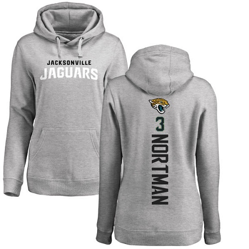 NFL Women's Nike Jacksonville Jaguars #3 Brad Nortman Ash Backer Pullover Hoodie