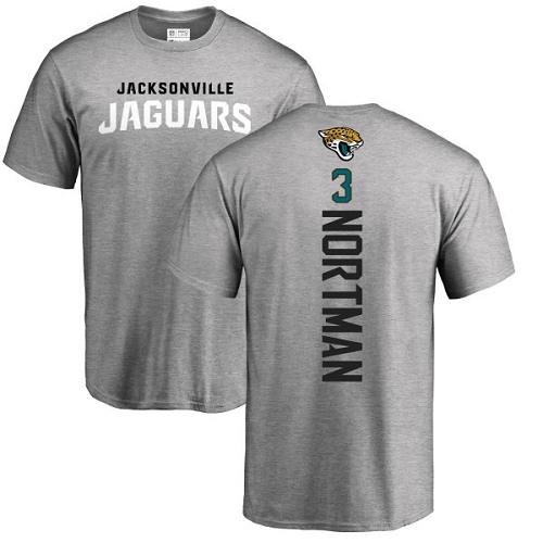 NFL Nike Jacksonville Jaguars #3 Brad Nortman Ash Backer T-Shirt