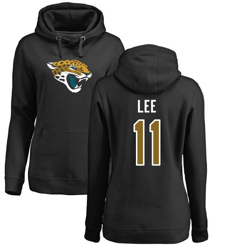 NFL Women's Nike Jacksonville Jaguars #11 Marqise Lee Black Name & Number Logo Pullover Hoodie