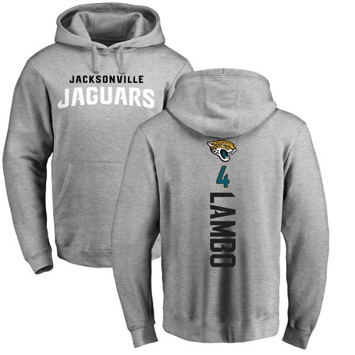NFL Nike Jacksonville Jaguars #4 Josh Lambo Ash Backer Pullover Hoodie
