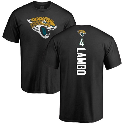 NFL Nike Jacksonville Jaguars #4 Josh Lambo Black Backer T-Shirt