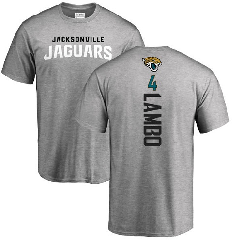 NFL Nike Jacksonville Jaguars #4 Josh Lambo Ash Backer T-Shirt
