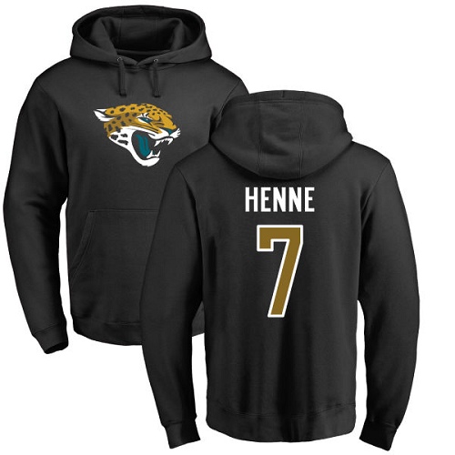 NFL Nike Jacksonville Jaguars #7 Chad Henne Black Name & Number Logo Pullover Hoodie