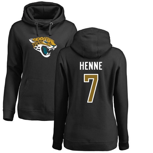 NFL Women's Nike Jacksonville Jaguars #7 Chad Henne Black Name & Number Logo Pullover Hoodie
