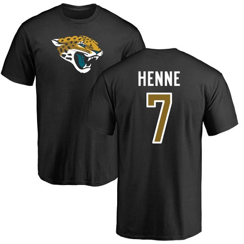 NFL Nike Jacksonville Jaguars #7 Chad Henne Black Name & Number Logo T-Shirt