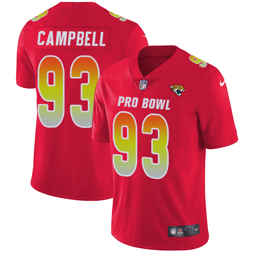 Men's Nike Jacksonville Jaguars #93 Calais Campbell Limited Red 2018 Pro Bowl NFL Jersey