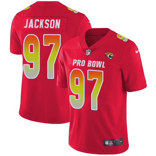 Men's Nike Jacksonville Jaguars #97 Malik Jackson Limited Red 2018 Pro Bowl NFL Jersey
