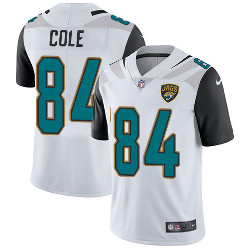 Men's Nike Jacksonville Jaguars #84 Keelan Cole White Vapor Untouchable Limited Player NFL Jersey