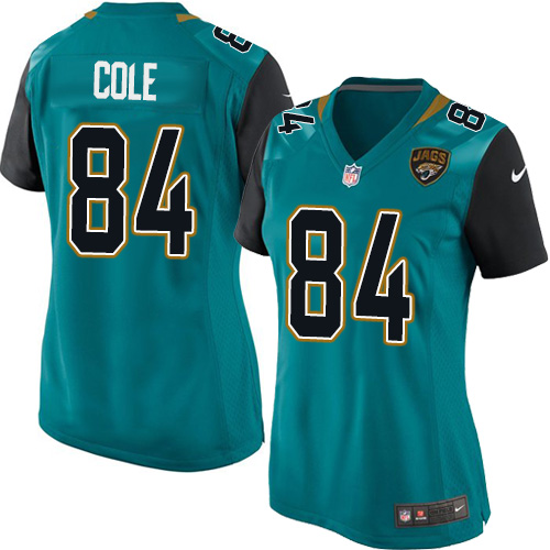 Women's Nike Jacksonville Jaguars #84 Keelan Cole Game Teal Green Team Color NFL Jersey