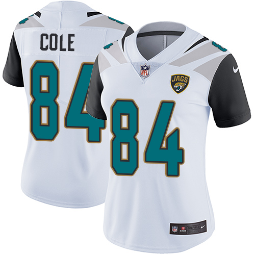 Women's Nike Jacksonville Jaguars #84 Keelan Cole White Vapor Untouchable Limited Player NFL Jersey